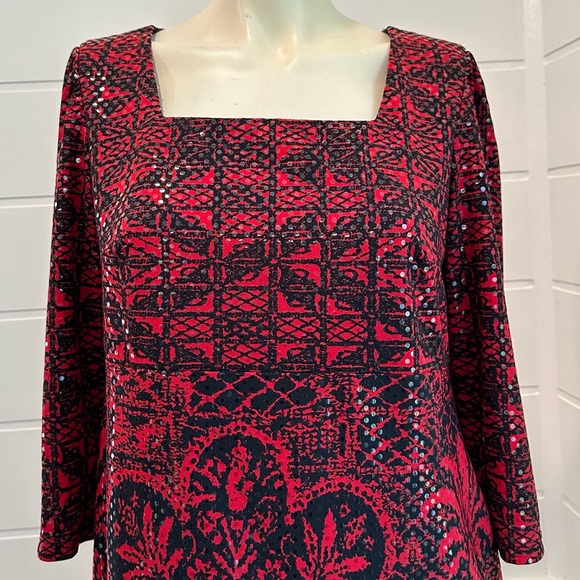 Rabbit Rabbit Rabbit Designs Red and Black pattern sequin - Picture 4 of 8